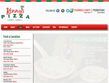 Tablet Screenshot of kennyspizza.com